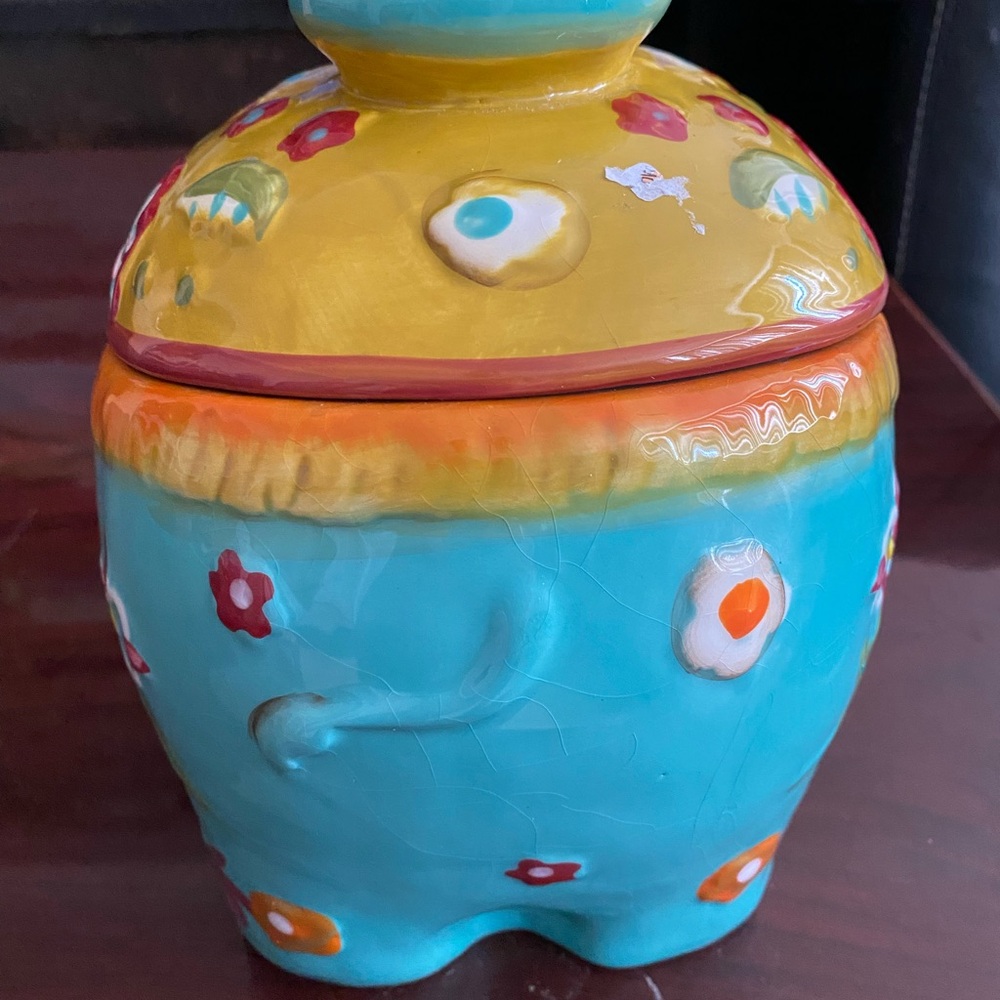 World Market Royal Indian Elephant Ceramic Cookie Jar - Picture 2 of 10